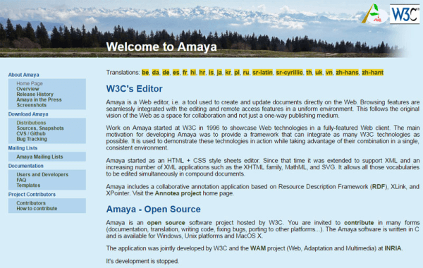 Amaya Home Page