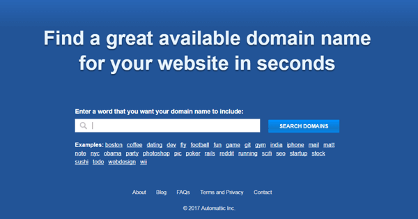 Генератор доменного имени Learn Domain