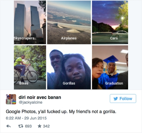 Ошибка Google Photos в распознавании чернокожих