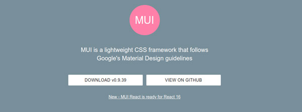 CSS фреймворк MUI