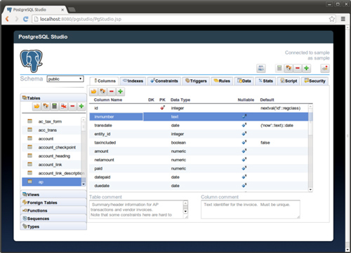 Веб-интерфейс для доступа к базам данных PostgreSQL
