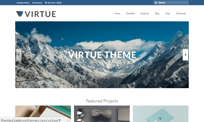 Бесплатная тема Wordpress Virtue