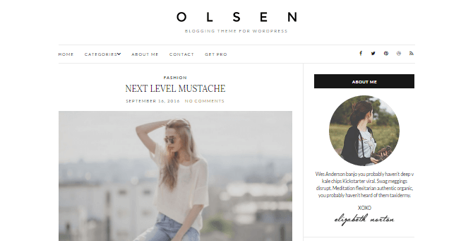 Бесплатная тема Wordpress Olsen Light
