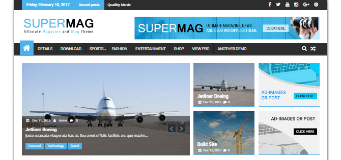 Бесплатная тема Wordpress SuperMag